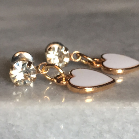 Heart Drop Post Earrings - Picture 6 of 13